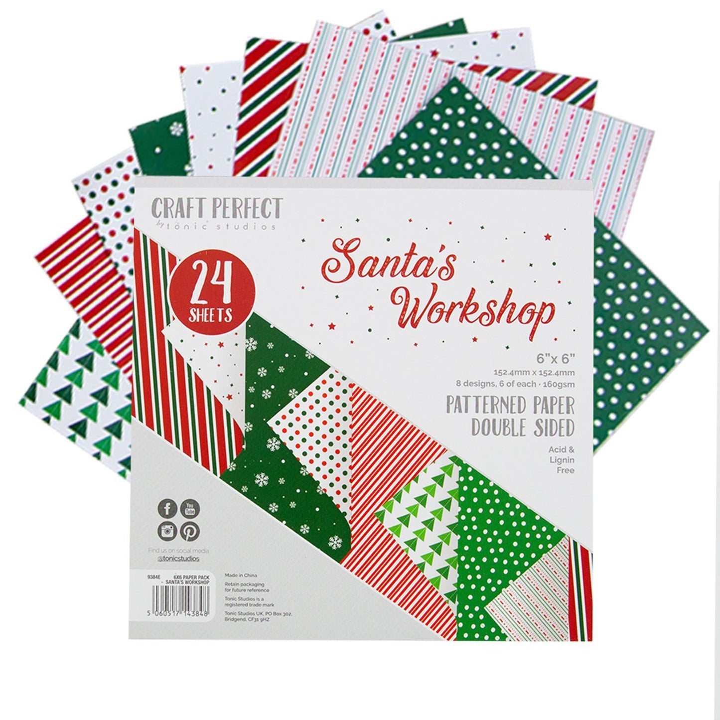 Block of 24 sheets "Santas workshop" (6x6) 