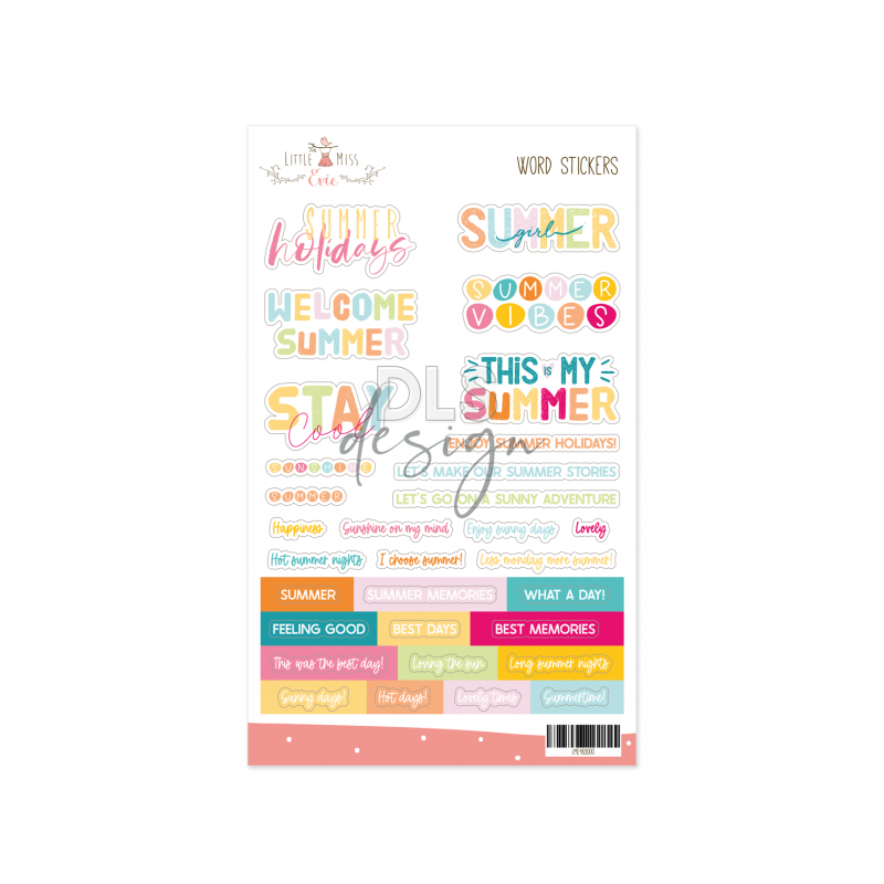 Sheet of stickers Words - Summer Stories
